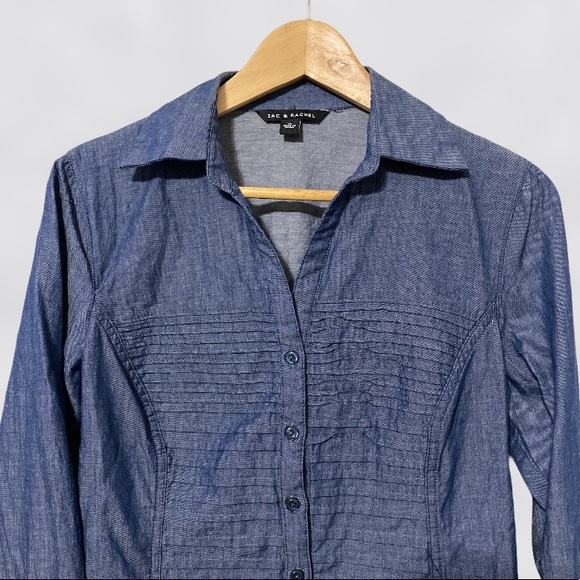 Zac & Rachel Denim Style Button Down Shirt - Picture 3 of 5